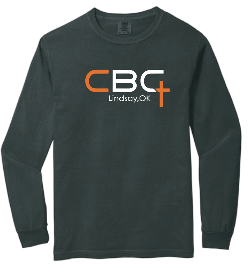 Calvary Baptist Church "QR Code" Design Comfort Colors L/S T-shirt (black)