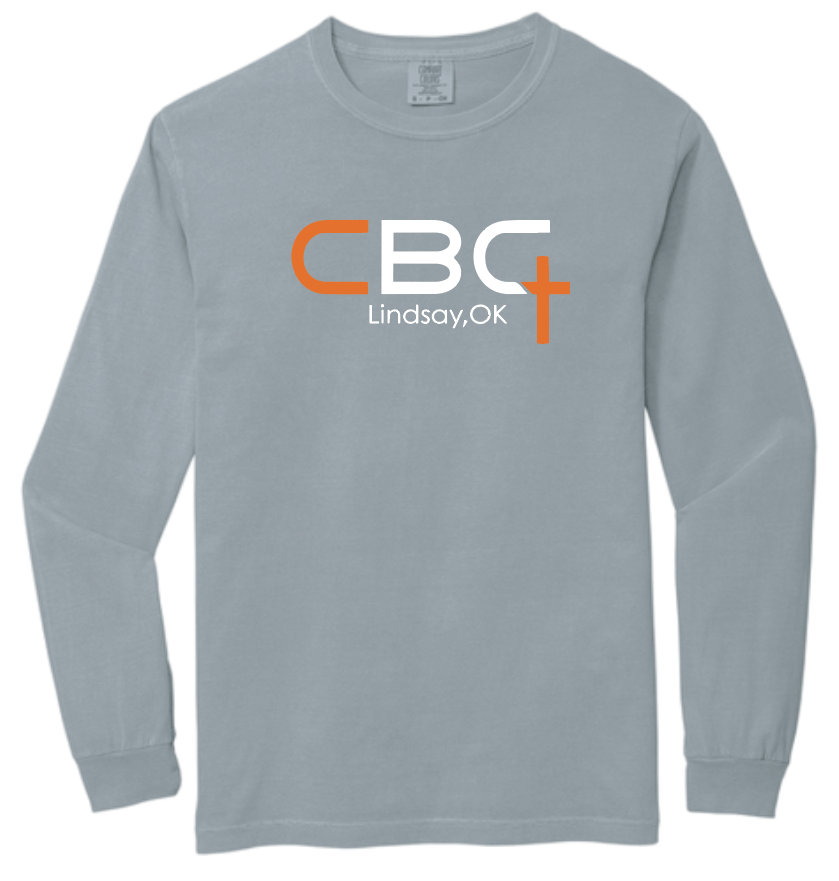 Calvary Baptist Church "QR Code" Design Comfort Colors L/S T-shirt (grey)