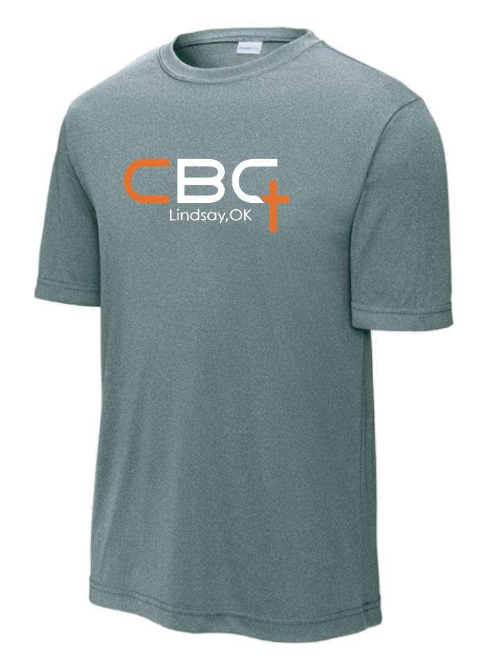 Calvary Baptist Church "QR Code" Design Moisture Wicking S/S T-shirt (grey)