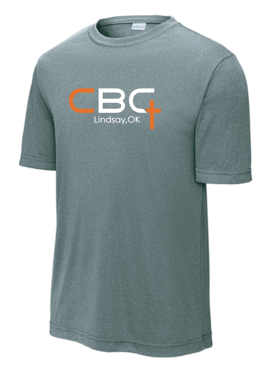 Calvary Baptist Church "QR Code" Design Moisture Wicking S/S T-shirt (grey)