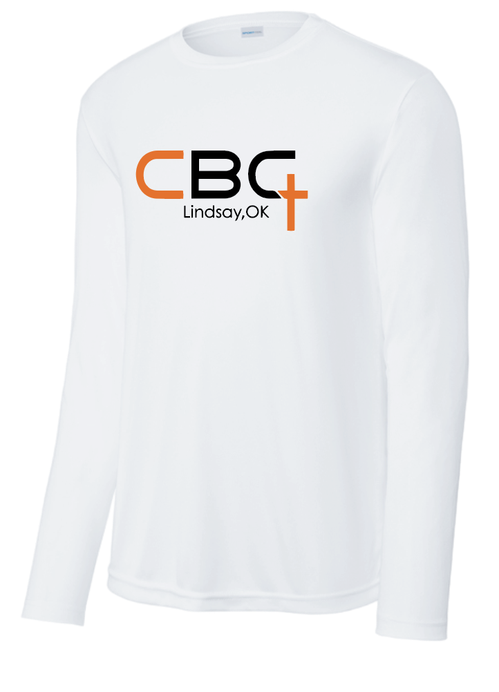 Calvary Baptist Church "QR Code" Design Moisture Wicking L/S T-shirt (white)