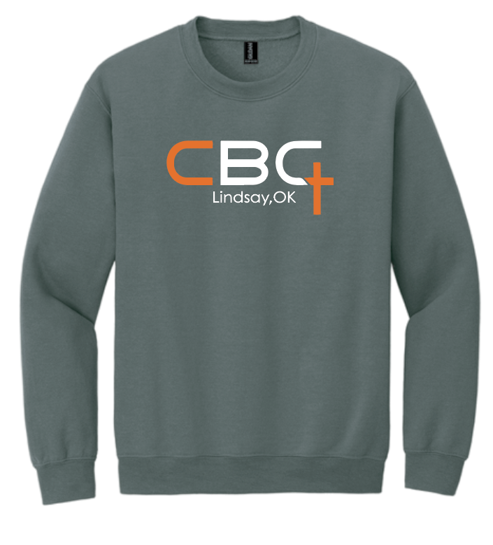 Calvary Baptist Church "QR Code" Design Gildan Crewneck Sweatshirt (grey)