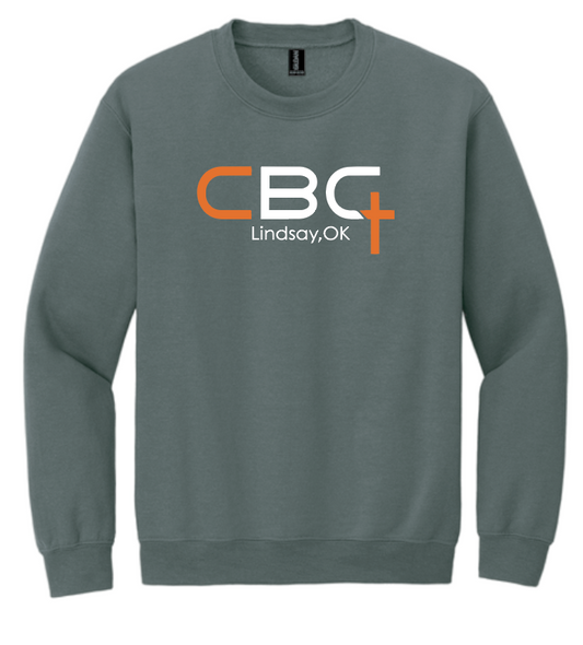 Calvary Baptist Church "QR Code" Design Gildan Crewneck Sweatshirt (grey)