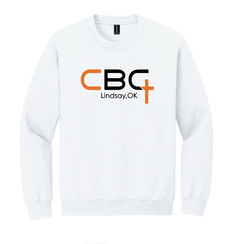 Calvary Baptist Church "QR Code" Design Gildan Crewneck Sweatshirt (white)