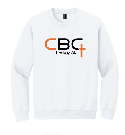 Calvary Baptist Church "QR Code" Design Gildan Crewneck Sweatshirt (white)