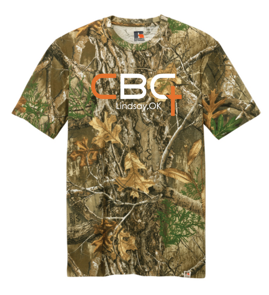 Calvary Baptist Church "QR Code" Design Russell Real Tree S/S T-shirt