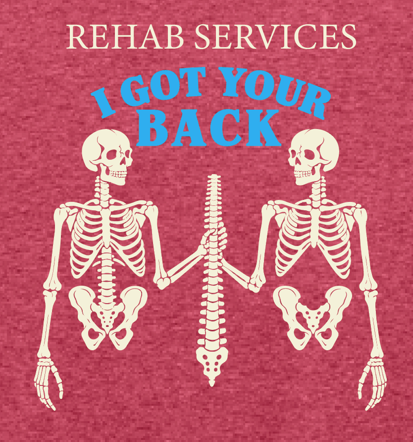 NRH Rehab "I Got Your Back" Design S/S T-shirt (htr red)