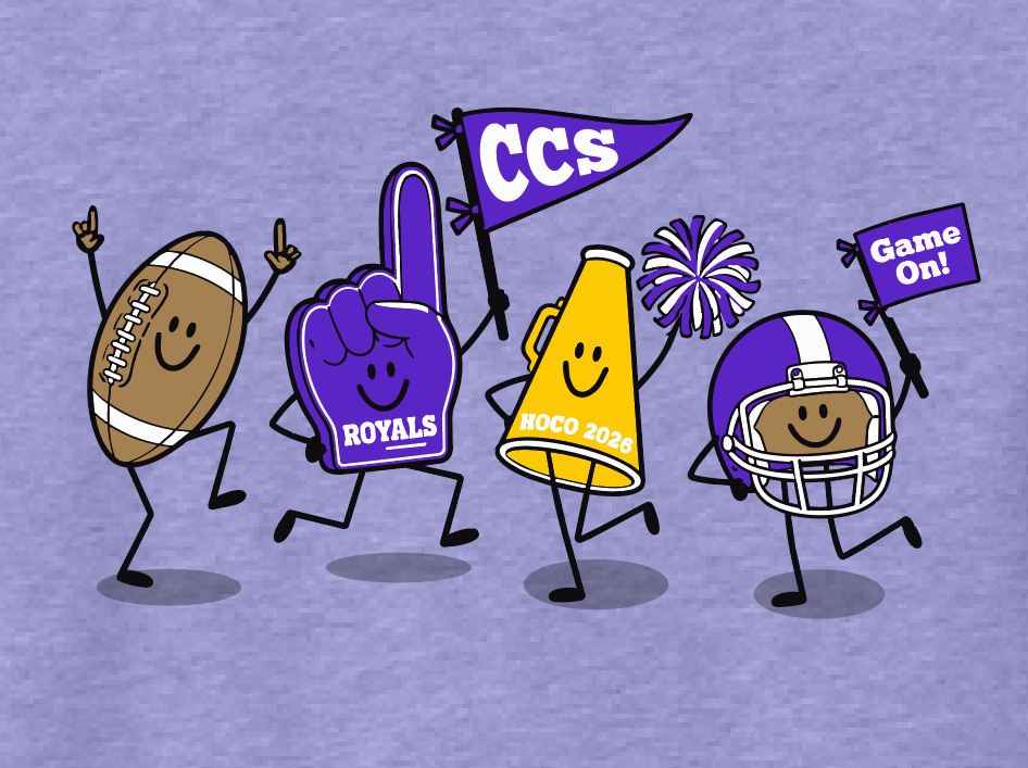 CCS HOCO "Cartoon" Design S/S T-shirt (purple)