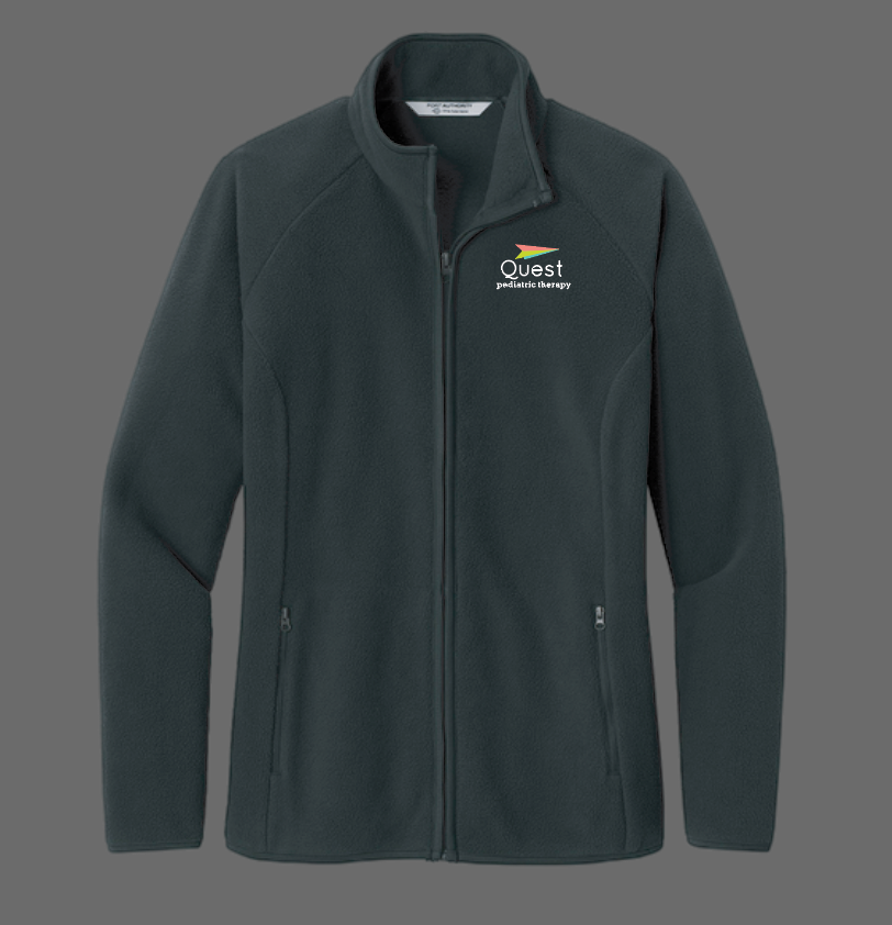 Quest "Full Color Logo" Design Fleece Jacket (black)