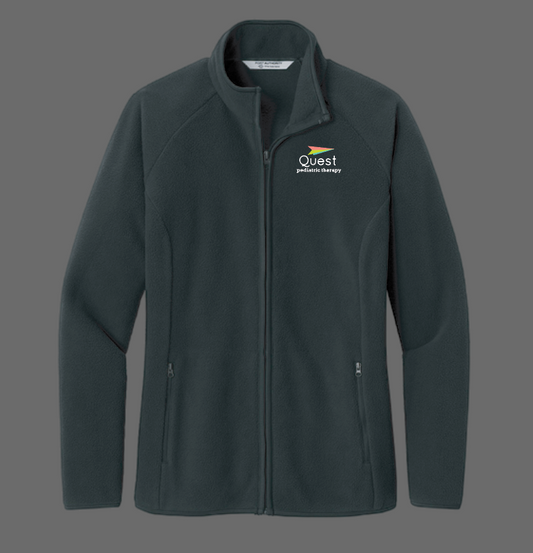 Quest "Full Color Logo" Design Fleece Jacket (black)