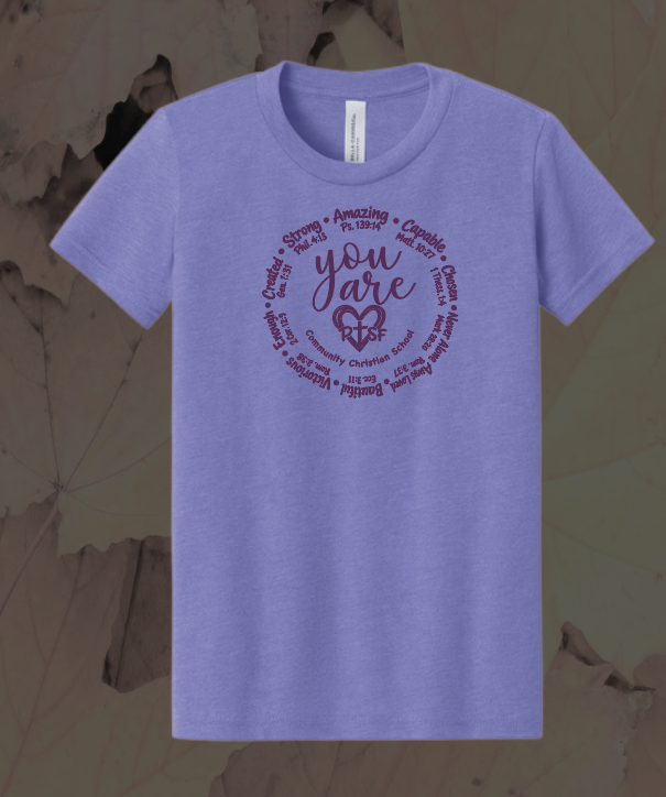 CCS PTSF/Fall Festival "You Are" Design BellaCanvas S/S T-shirt (htr purple)