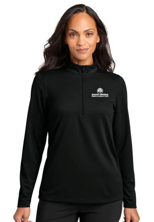 South Central Medical 1/4-Zip Performance Women's Pullover (black)