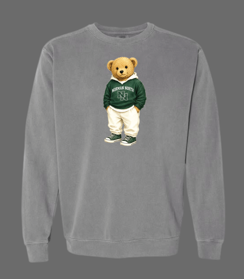 NN Pom "Bear" Design Comfort Colors Crewneck Sweatshirt