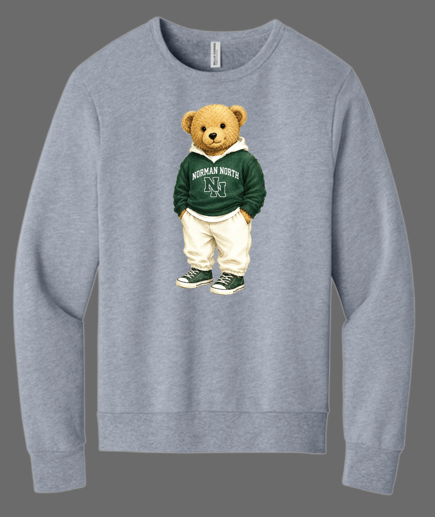 NN Pom "Bear" Design Gildan Crewneck Sweatshirt (youth)