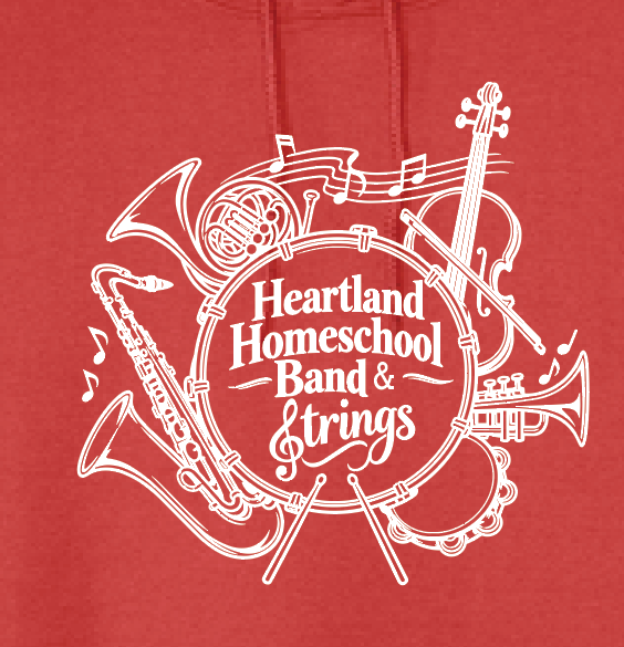Heartland Band & Strings Hooded Sweatshirt (red)