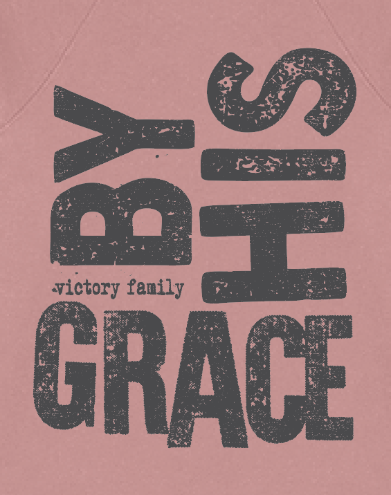 VFS "By His Grace" Design BellaCanvas Crewneck Sweatshirt (adult)(mauve)