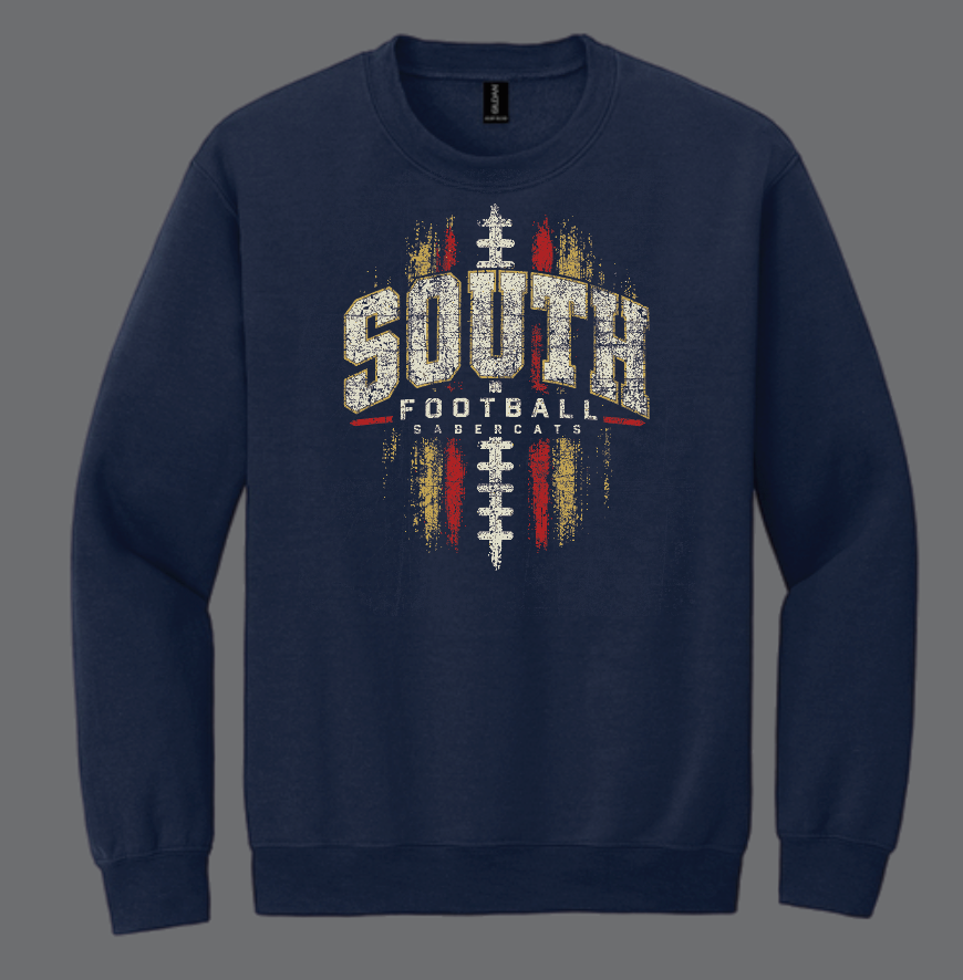 Southmoore Football "Football" Design Crewneck Sweatshirt