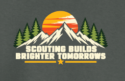 Troop 6233 & 233 & Pack 3233 "Brighter Tomorrows" Design S/S T-shirt (charcoal)(youth)