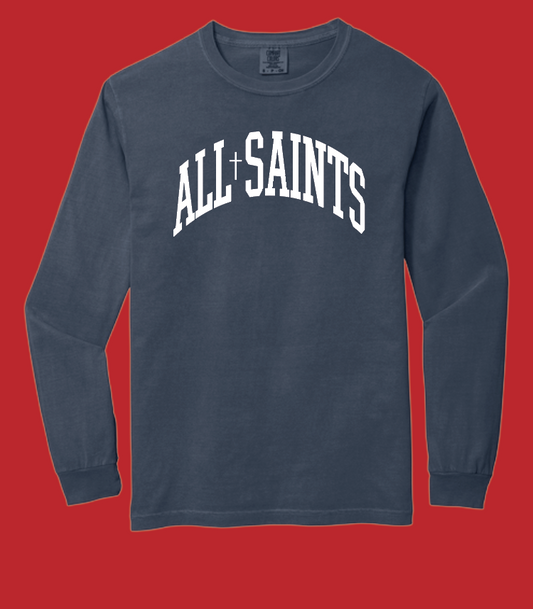 ASCS "Arch" Design Comfort Colors Long Sleeve T-shirt (navy)