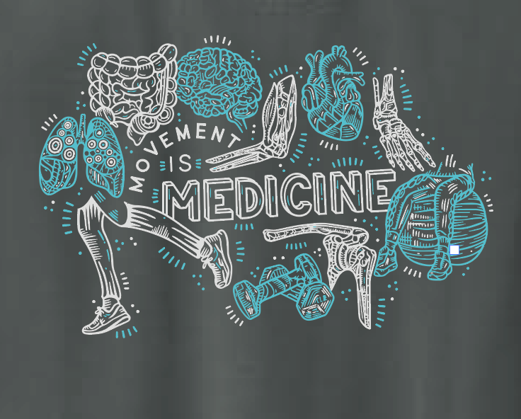 NRH Rehab "Movement in Medicine" Design Comfort Colors Crewneck Sweatshirt (pepper)