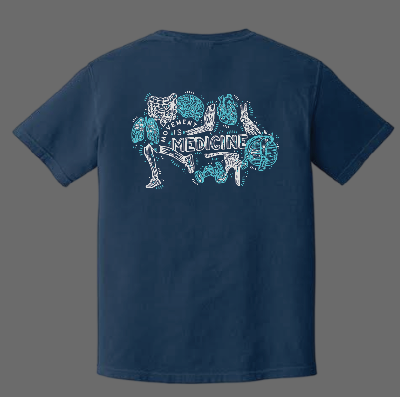 NRH Rehab "Movement in Medicine" Design Comfort Colors S/S T-shirt (navy)