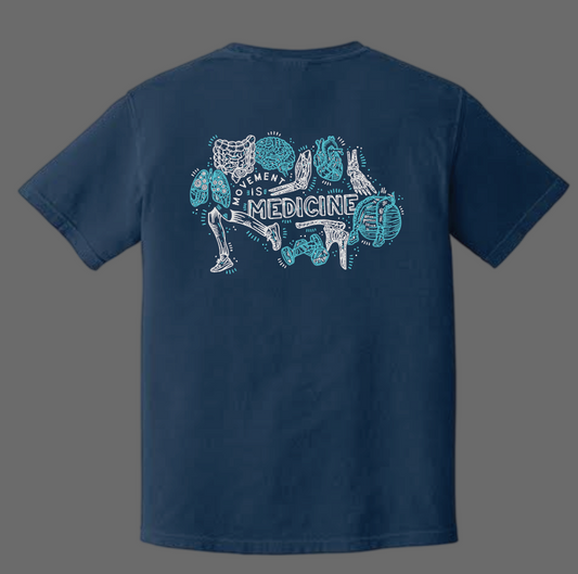 NRH Rehab "Movement in Medicine" Design Comfort Colors S/S T-shirt (navy)