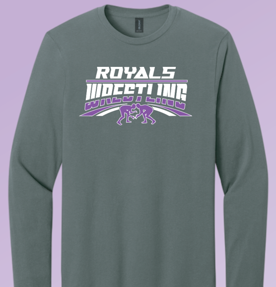 CCS Wrestling "Wrestlers" Design Gildan L/S T-shirt (graphite heather)