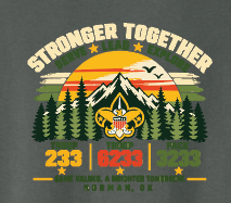 Troop 6233 & 233 & Pack 3233 "Brighter Tomorrows" Design L/S T-shirt (charcoal)(adult)