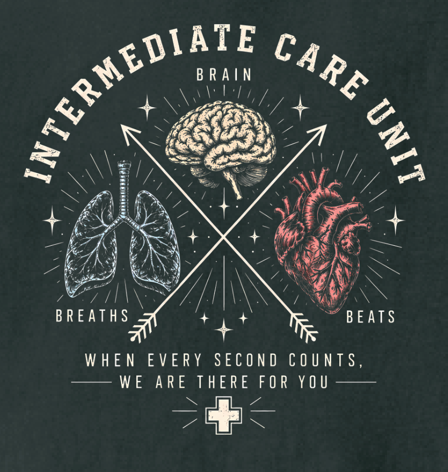 NRH Intermediate Care "Anatomy" Design L/S T-shirt (navy)