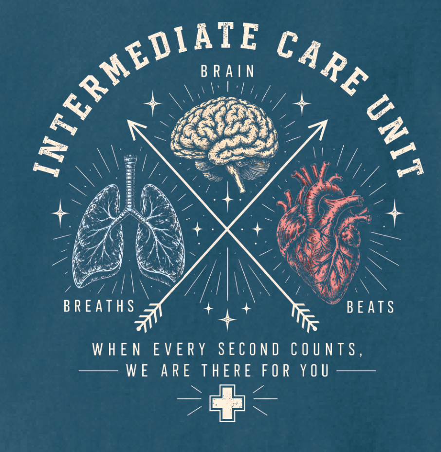 NRH Intermediate Care "Anatomy" Design L/S T-shirt (china blue)