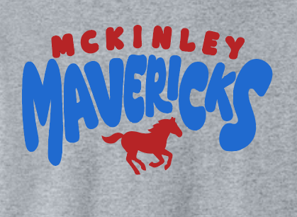McKinley "All School" Design Gildan Crewneck Sweatshirt (heather~rd/db)