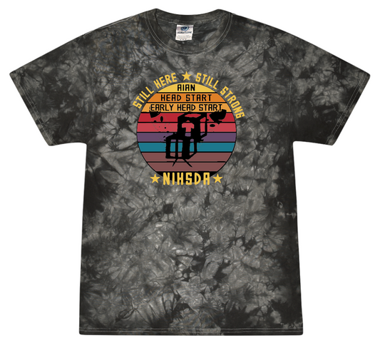NIHSDA "Still Here, Still Strong" Design S/S Tie Dye T-shirt