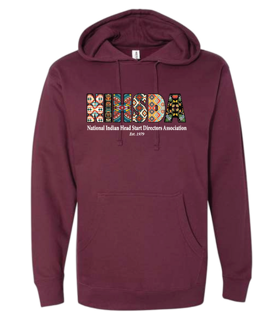 NIHSDA "NIHSDA Beads" Design Hooded Sweatshirt (maroon)