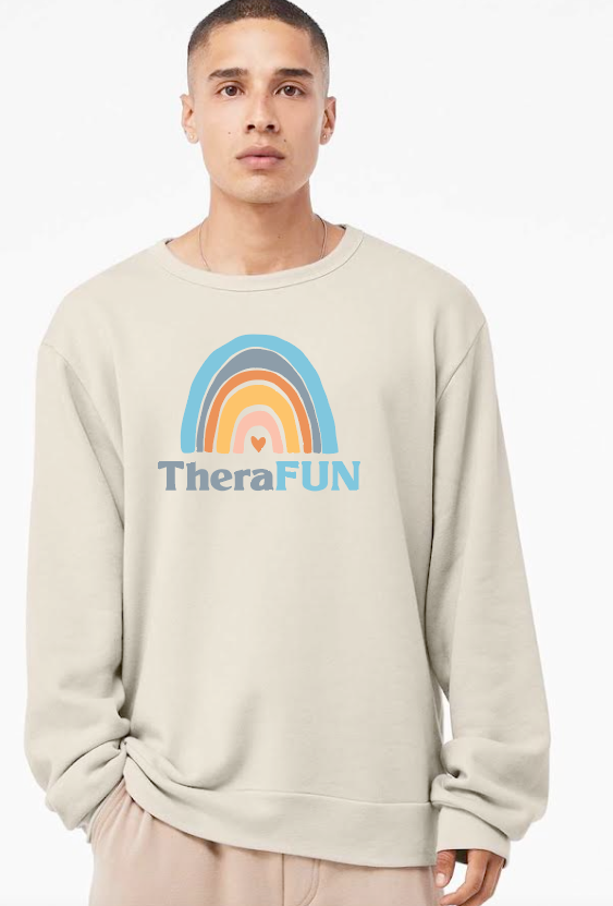 TheraFun "Logo" Design Soft Sponge Fleece Unisex Sweatshirt (dust)