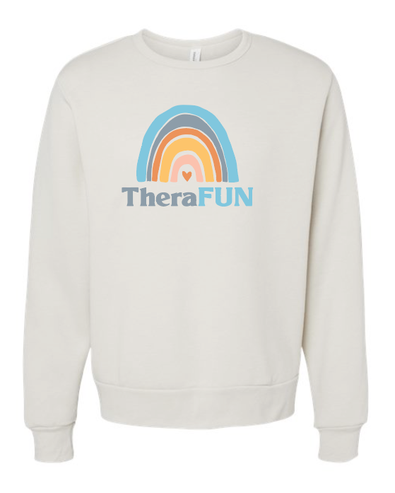 TheraFun "Logo" Design Soft Sponge Fleece Unisex Sweatshirt (dust)